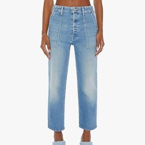 MOTHER denim the patch pocket private flood jeans